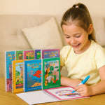Selbstlösliches Wasser-Malbuch-Set für Kinder mit Pinsel (6 Stück)