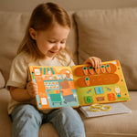 Montessori Beschäftigungsbuch mit sensorischen Elementen