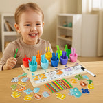 Lernset für Kinder mit Zahlen und Farben – Mathematische Spiele
