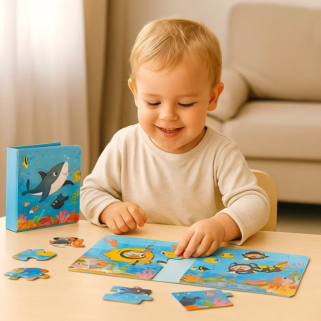 Montessori Puzzlebuch mit Magneten