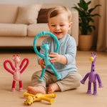 Babyspielzeug mit Saugnapf – Giraffe für sensorische Stimulation