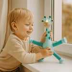 Babyspielzeug mit Saugnapf – Giraffe für sensorische Stimulation