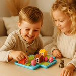 Puzzle und Geschicklichkeitsspiel mit 3 Schweinchen und dem Wolf