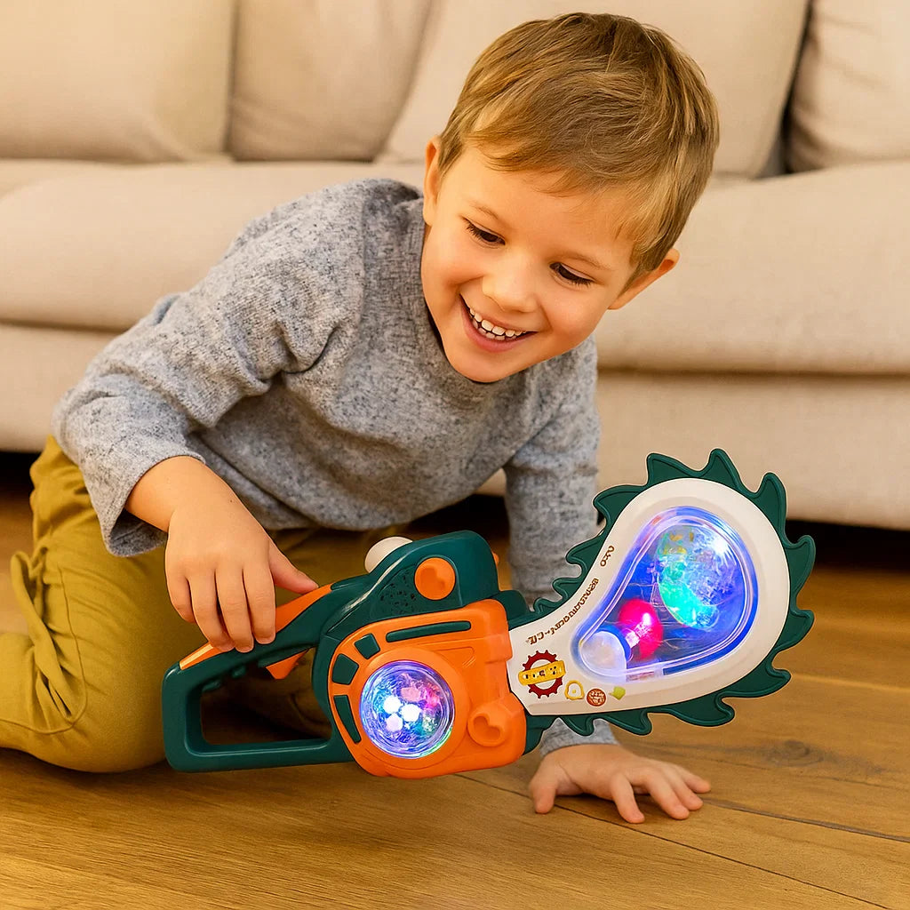 Musikspielzeug Kettensäge für Kinder mit leuchtenden Effekten