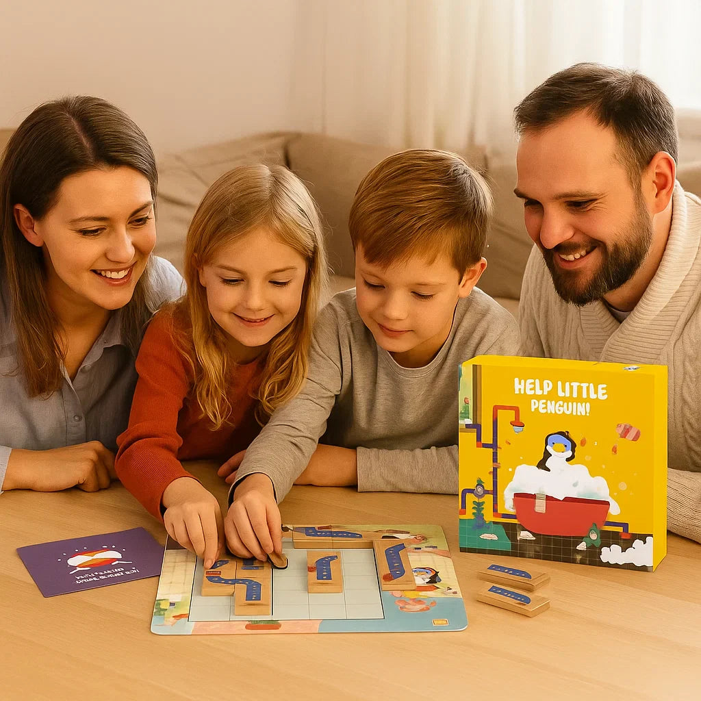 Dusch Labyrinth Rätselspiel für logisches Denken – Pinguin Design