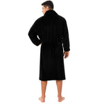 Warm fleece bathrobe with a smart collar and pockets