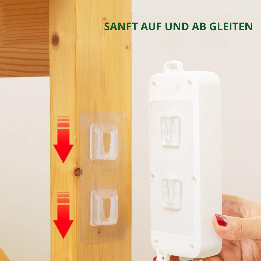 Transparente Klebehaken für müheloses Aufhängen ohne Bohren