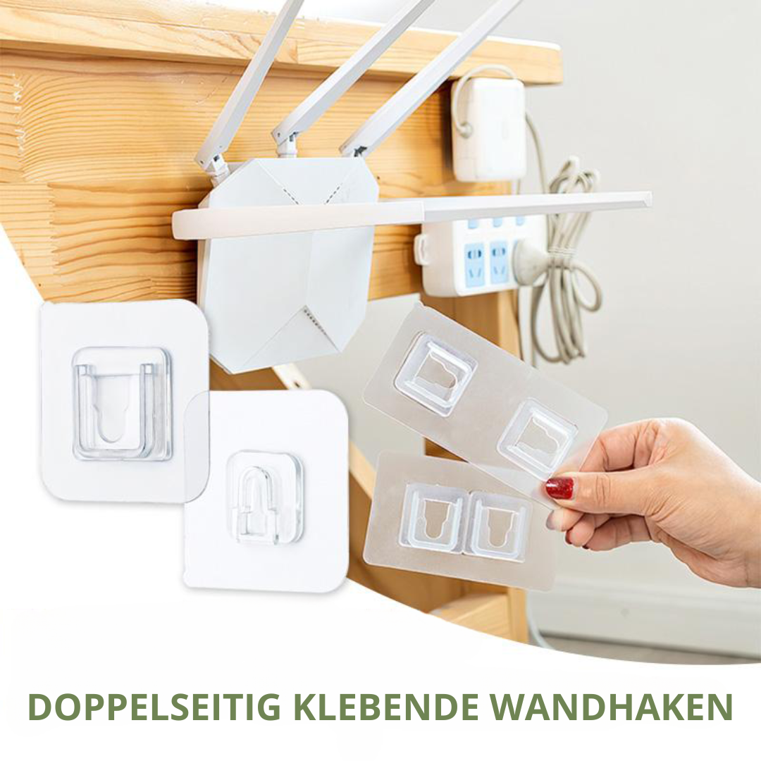 Transparente Klebehaken für müheloses Aufhängen ohne Bohren