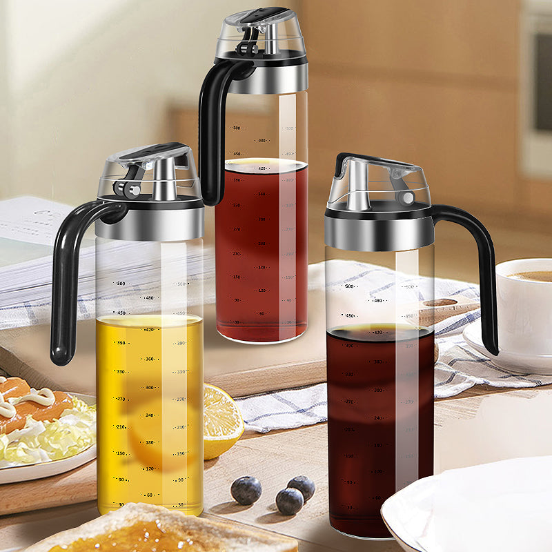Automatischer Gewürzbehälter mit auslaufsicherem Glas und Klappdeckel