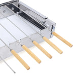 Edelstahl Grillspieß-Set mit automatischer Rotationsfunktion