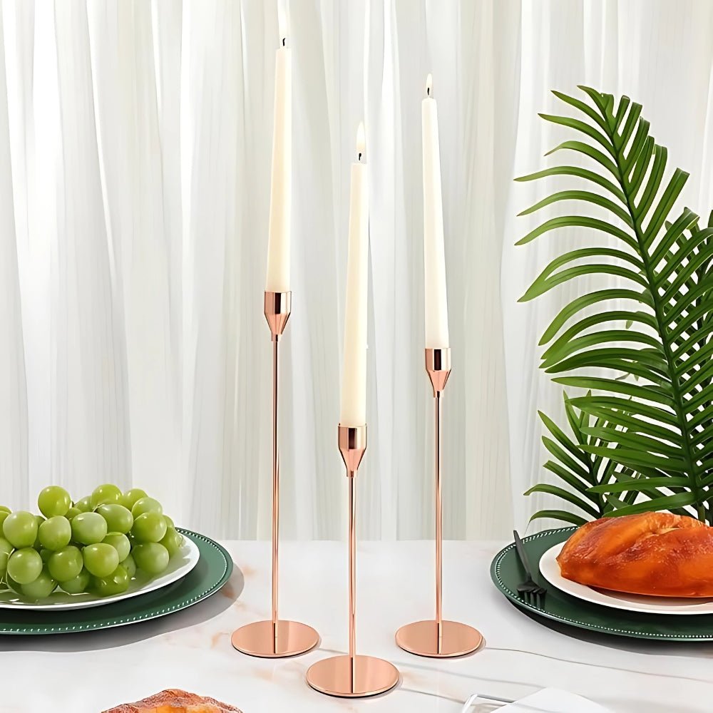 Stilvolles Kerzenhalter-Set aus Edelstahl – Modern & Ansprechend