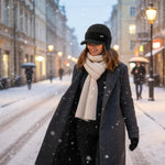Elegant women's winter hat with a cozy lining for cold days