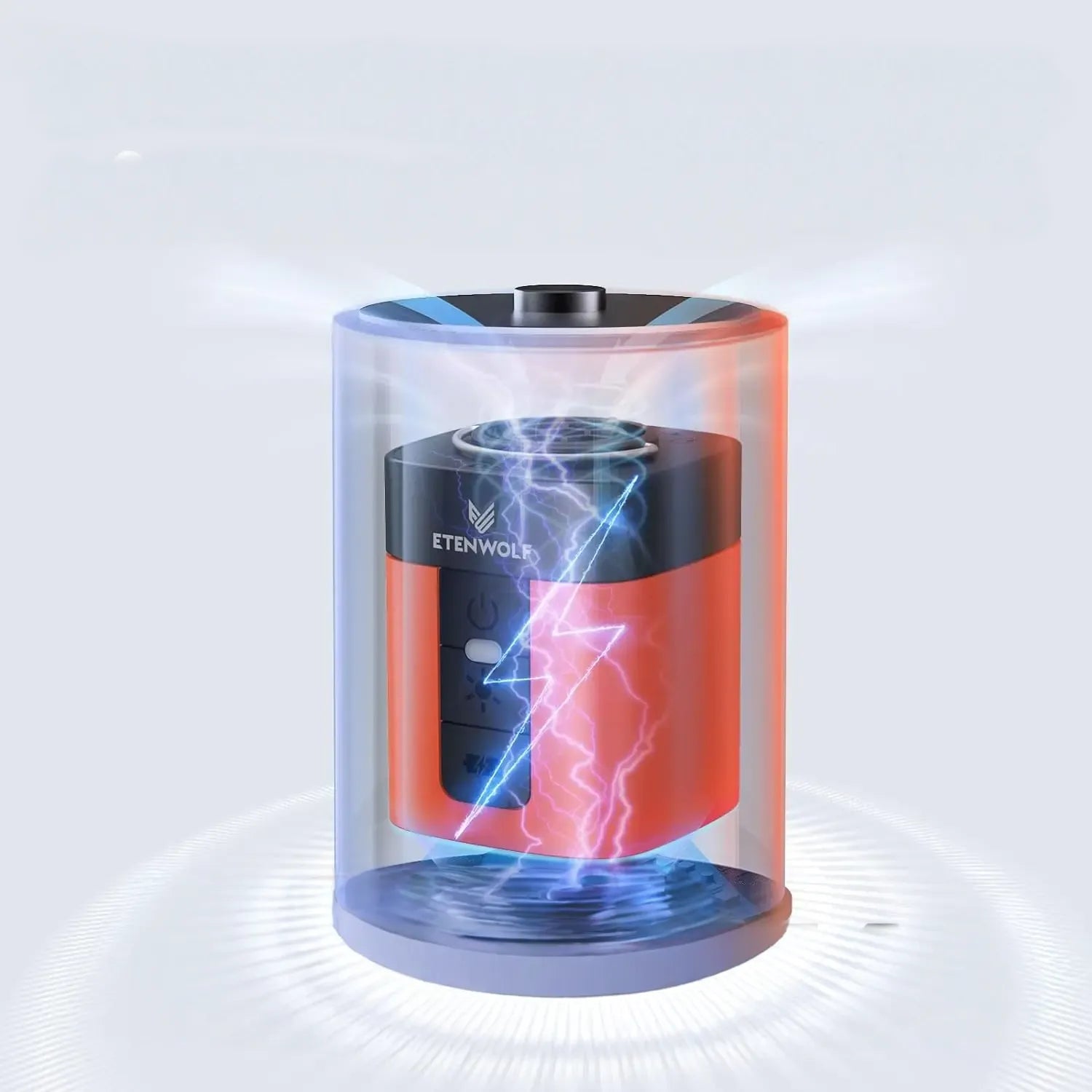 Comfortable Mini Air Pump with 2600 mAh Battery and LED Light