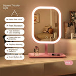 Eleganter LED Schminkspiegel mit Touch-Steuerung und 3 Lichtmodi