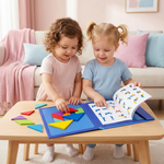Holz Magnet Tangram Puzzle Buch – Tragbares Lernspielzeug nach Montessori