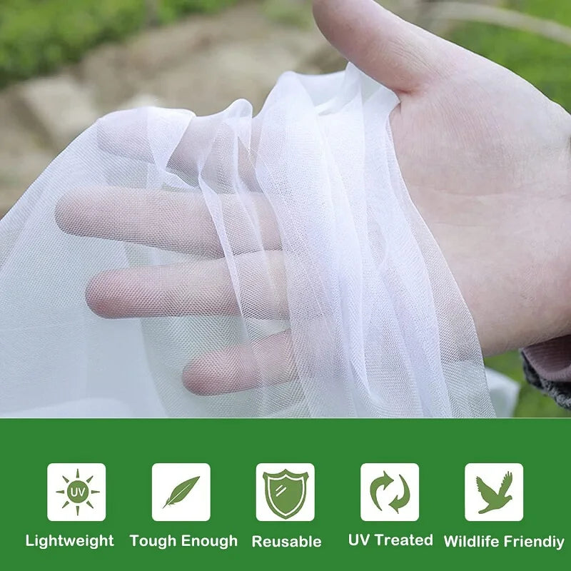 EcoGuard Plant Protection Net | Robust Insect and Bird Protection | Light Permeable for Vegetables and Fruits