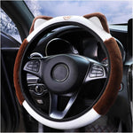 Cozy Steering Wheel Cover with Playful Ear Design