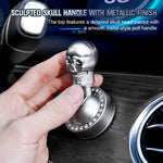 Metallische Startknopf-Abdeckung im Totenkopf-Design mit Strass