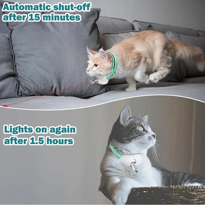 Interaktives Laser-Spielhalsband für Katzen – Spaß ohne Aufsicht