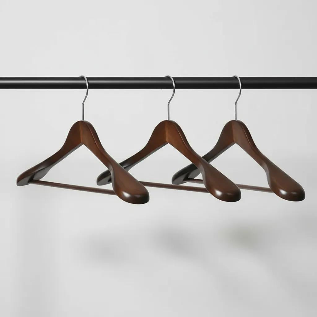 Luxury Wooden Hangers with Non-Slip Design (4 Pack)