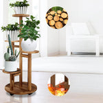 Versatile Pine Wood Plant Holder in Modern Style