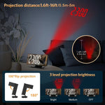 Projection Alarm Clock with Flexible 180° Display – Snooze Function and Temperature Display