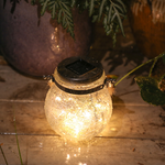 Elegant Solar LED Lantern in Glass – For Atmospheric Evenings