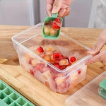 EisGenie Ice Cube Tray with Lid and Container | 68 Cubes | Press Mechanism | BPA-Free