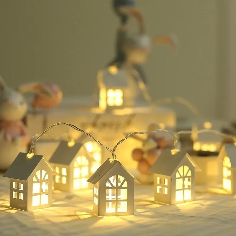 Star House | LED Light Chain with Charming Design | Warm White 1.5 m | Festive Decoration for Every Occasion