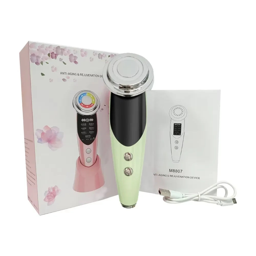 Skin Rejuvenation Device 7-in-1 | EMS & RF | LED Lifting Therapy