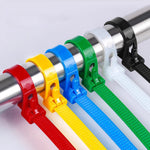 Wiederverwendbare Nylon Kabelbinder mit Selbstverschluss (100 Stück)