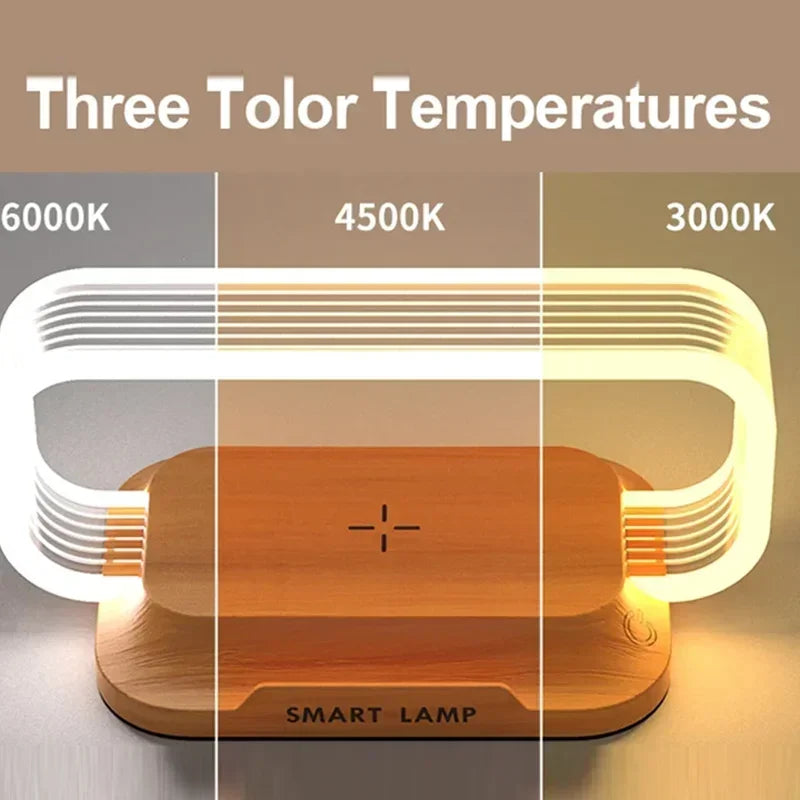 SmartWood Licht | Kabellose Lade-Lampe mit Touch-Steuerung
