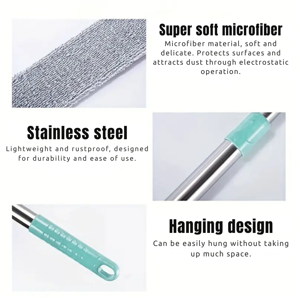 Flexibler Staubduster mit Verlängerbarem Griff – Ideal für enge Stellen