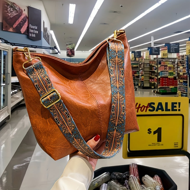 Städtische PU Umhängetasche – Weiße Messengerbag mit Reißverschluss