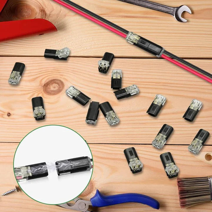 Schnellverbindungsstecker für Kabel – 50 Stück Set ohne Abisolieren