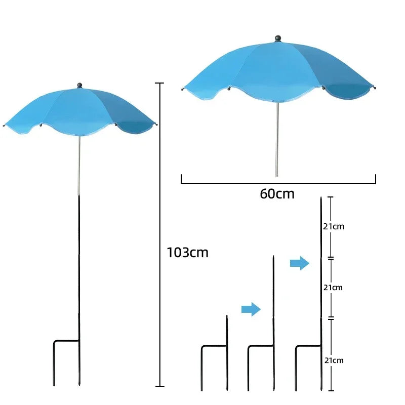 Plant Protection Screen | Adjustable UV Cover with Ground Spike | Weatherproof Shade Solution | Ø 60 cm