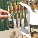 Luxuriöser transparenter Schminkorganisator mit Schiebetüren und Schubladen