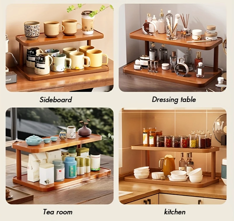 EcoShelves 2-stufiges Bambusregal für Ihre Küche