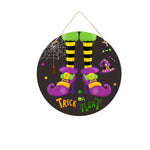 Gruselige Türschilder für Halloween – Holzoptik mit Motiven