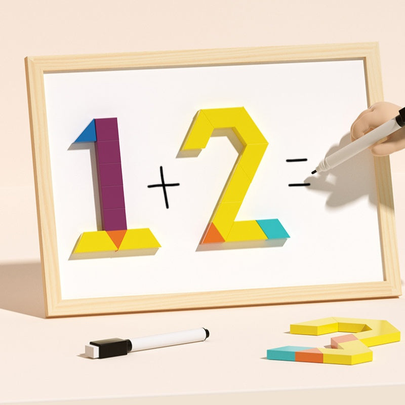 Kreative Magnetische Holzbauklötze mit Musterkarten