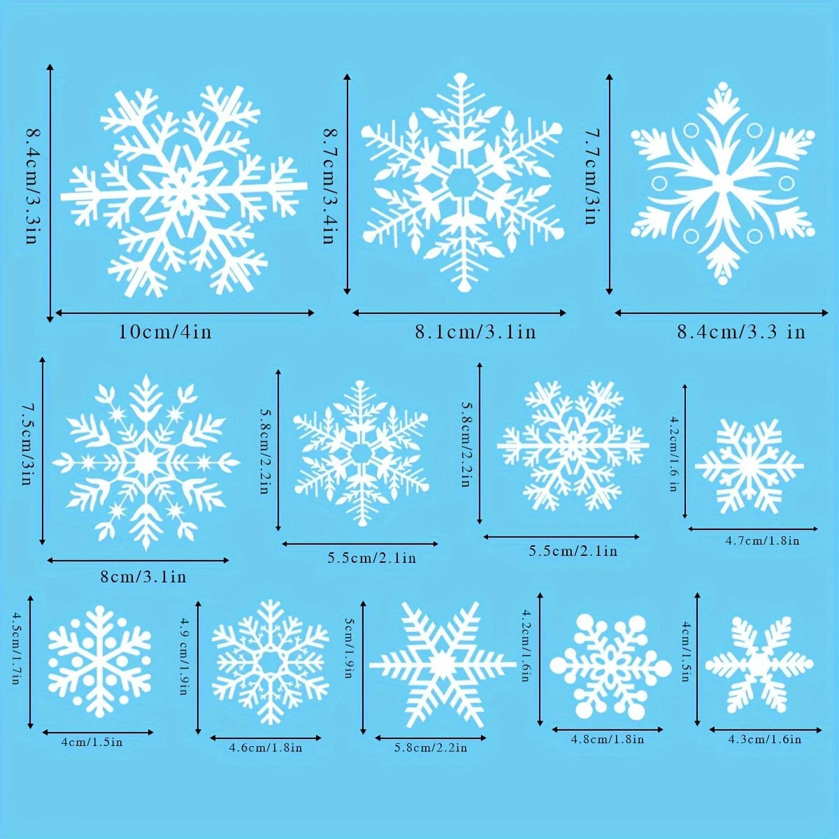 Winter Magic | 137-piece window decoration set with snowflakes