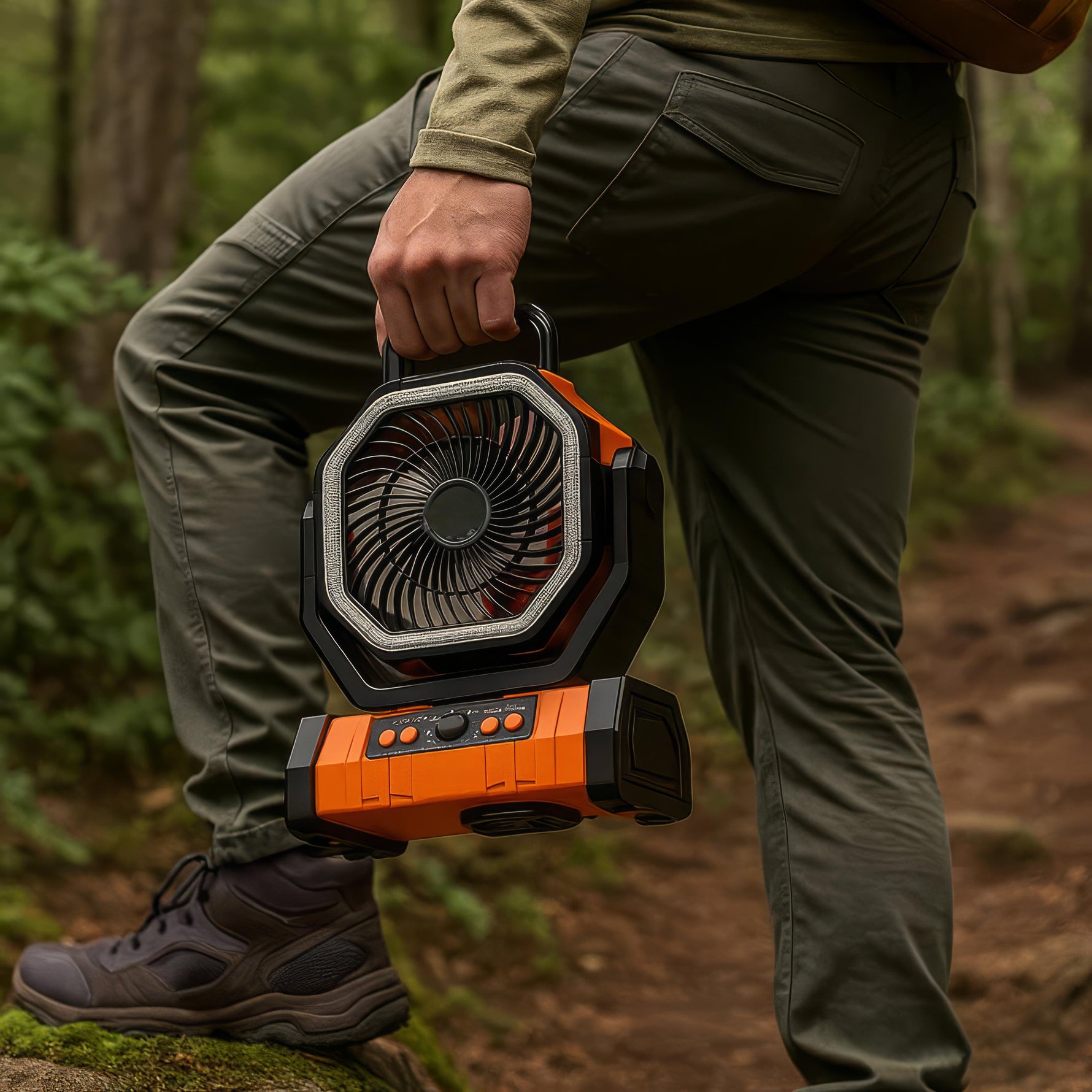 Air Freshener – Portable Pedestal Fan with LED for Outdoor Adventures