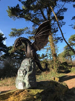 Drachenbrunnen Skulptur aus Bronze für Ihren Garten
