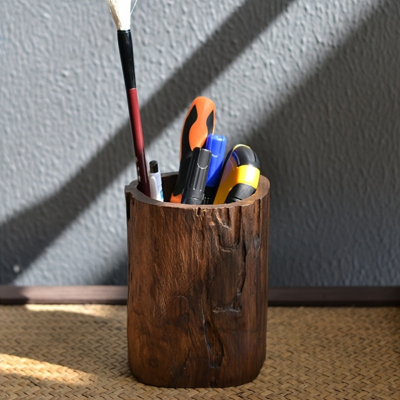 Handgefertigter Holzstifthalter – Einzigartiges und natürliches Design