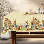 Festive Table Runner for Easter | Charming Bunny and Flower Patterns
