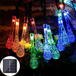 Solar-Lichterkette mit Wassertropfen-Design – 8 Modi