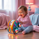 Spielauto mit leuchtenden Purzelbaum-Funktionen
