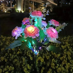 Sonnenblüte Gartenlampe Hibiskus | LED Blumenleuchte | 62 cm hoch
