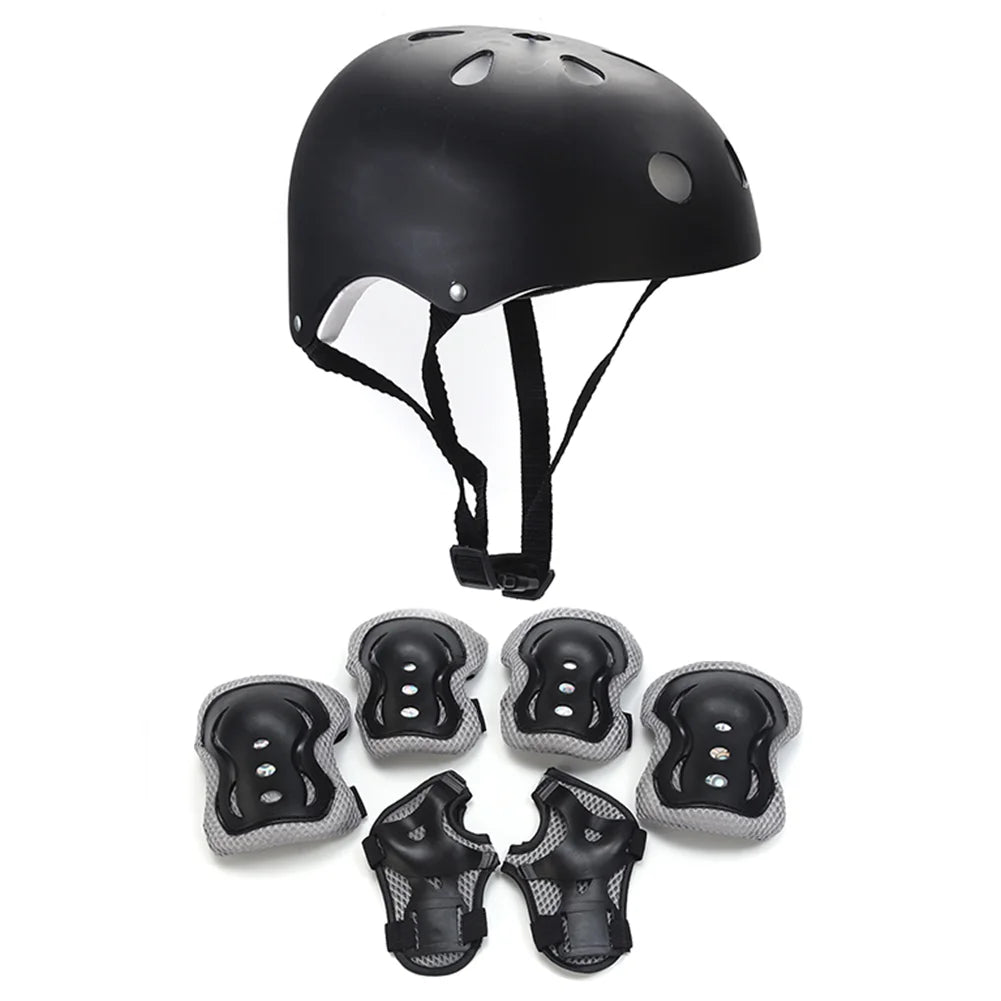 Sicheres Abenteuer-Set für Kinder | 7-teiliges Schutzpaket mit Helm und Schützern