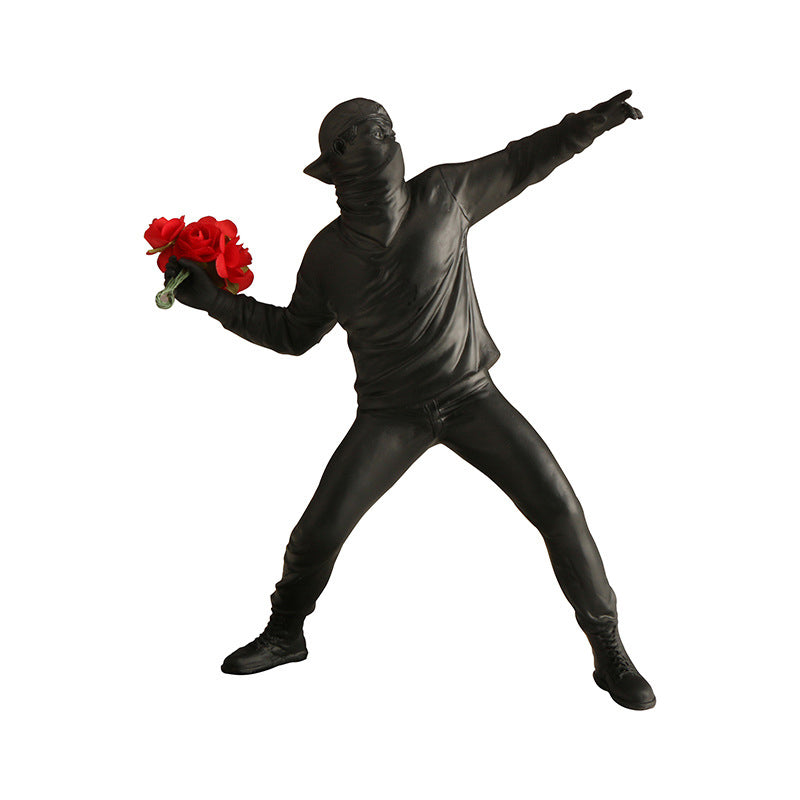 Blumen-Randalierer Dekorationsfigur von Banksy